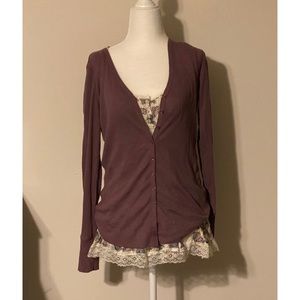 Victoria’s Secret pajama top and cardigan